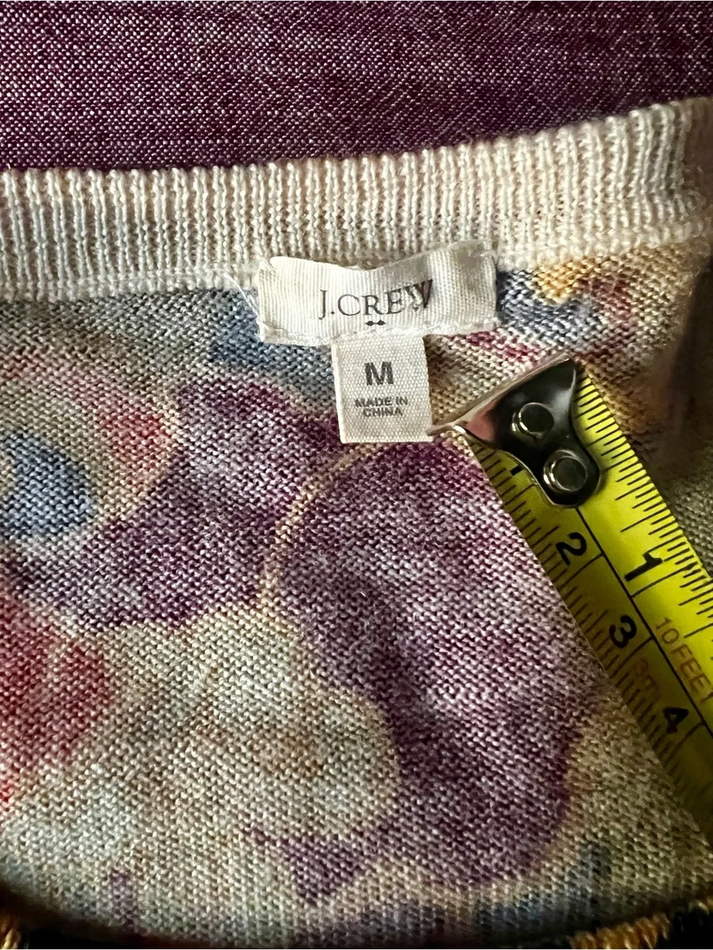 J. Crew women’s size medium Floral Paisley Crewneck Sweater